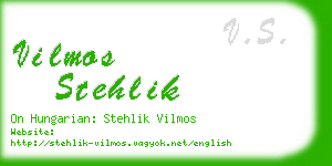 vilmos stehlik business card